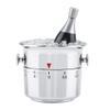 Wine Cooler Bucket Shaped 60 Minutes Kitchen Timer, Bucket Shaped Kitchen Timer, Stainless Steel Mechanical Wind up Reminder for Kitchen Baking, Kitchen Gadgets view 1