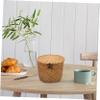 Alipis Seagrass Storage Box Woven Basket Lid Decorative Round Basket for Decor for Shelves view 4