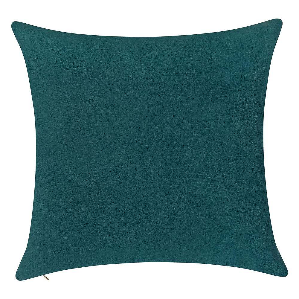 Delara Pack of 1 Velvet Decorative Throw Pillow Cover 20x20 Inches, Cushion Cover Set for Home Sofa, Couch, Bedroom, Living Room, Soft and Breathable Fabric, Hidden Zipper (Teal Green, 20" x 20")