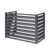 Heavy Duty Aluminum AC Covers for Outside Units, All-Weather Air Conditioner Fence Screen Trash Can Enclosure Pool Equipment Hide Fence Outdoor Privacy Screens Louvered Panels Kit ( Color : Gray , Siz view 1