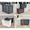 Heavy Duty Aluminum AC Covers for Outside Units, All-Weather Air Conditioner Fence Screen Trash Can Enclosure Pool Equipment Hide Fence Outdoor Privacy Screens Louvered Panels Kit ( Color : Gray , Siz view 2