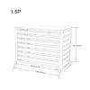 Heavy Duty Aluminum AC Covers for Outside Units, All-Weather Air Conditioner Fence Screen Trash Can Enclosure Pool Equipment Hide Fence Outdoor Privacy Screens Louvered Panels Kit ( Color : Gray , Siz view 3