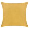 Delara Pack of 1 Velvet Decorative Throw Pillow Cover 20x20 Inches, Cushion Cover Set for Home Sofa, Couch, Bedroom, Living Room, Soft and Breathable Fabric, Hidden Zipper (Royal Yellow, 20" x 20") view 1