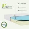Furinno Tidur Cooling Gel Memory Foam Mattress, 8 Inch, King, White view 3