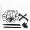LoyalheartdY Black Metal 7-Layer Hat Rack, 7-Tier Clothes Rack, Space Saver, Adjustable Leveling Feet, 4 Wheels view 3
