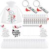 Qilery 24 Sets Memorial Cardinal Keychains Gifts Set with Cards for Bereavement Gift Funeral Souvenirs Favors Grief Remembrance Gifts view 1