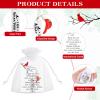 Qilery 24 Sets Memorial Cardinal Keychains Gifts Set with Cards for Bereavement Gift Funeral Souvenirs Favors Grief Remembrance Gifts view 3