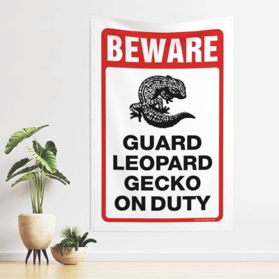 Abipuir Funny Tapestry Beware! Guard Leopard Gecko On Duty Tapestry Man CABE Decor Bed Room Decorations (Size : 100X150CM)