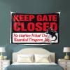 Abipuir Backyard Bar Decor Keep Gate Closed No Matter What The Bearded Dragons Say Tapestry Bed Room Asserories Cool Things for Your Room (Size : 100X150CM) view 3