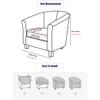 XGANGM Club Chair Covers Slipcover Stretch Barrel Armchair Sofa Covers Tub Chair Slipcovers Spandex Removable Furniture Protector Arm Chair Cover for Living Room,#7,1 Pieces view 2
