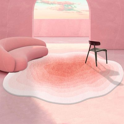 Pink Cute Irregular Shaped Modern Abstract Area Rug for Living Room Dining Room Bedroom Contemporary Art Deco Carpet 5x7 Boho Hallway Kitchen Runner Rug