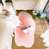 Pink Cute Irregular Shaped Modern Abstract Area Rug for Living Room Dining Room Bedroom Contemporary Art Deco Carpet 5x7 Boho Hallway Kitchen Runner Rug view 3