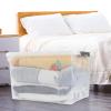 Lesbin 4-Pack 50 L Clear Plastic Storage Bin, Large Clear Latch Box with Wheels view 4