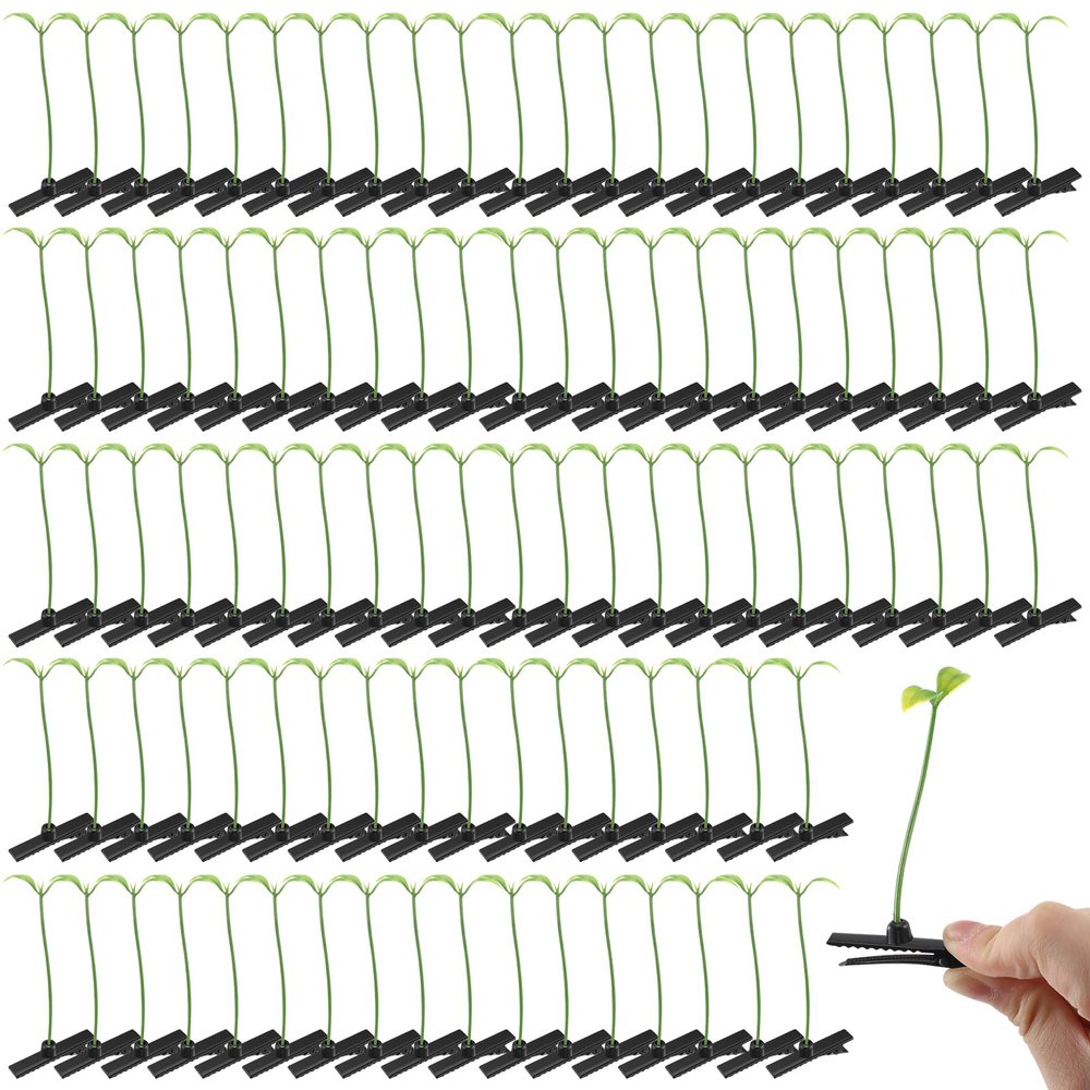 Tigeen 100 Pieces Bean Sprout Hair Clip Funny Plant Hairpins Grass Flower Butterfly Mushroom Hair Accessories (Classic Style)