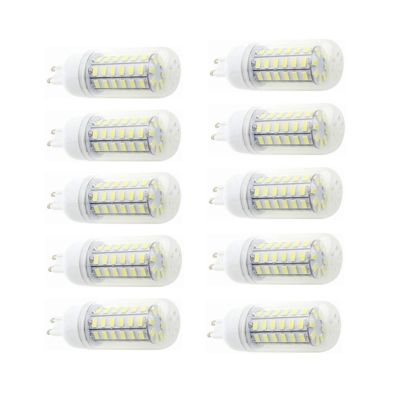 12V G9 LED Light Bulb10-Pack,7W G9 Base LED Corn Bulb,60 Watt Equivalent, LED Corn Lamps, 500-550LM LED Lights, DC10-80V (Color : Warm White)