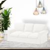 Custom Made Uppland Couch Velvet Replacement Cover Only Fits IKEA Uppland 3 Seat Sofa (Not Ektorp Sofa!!!),Uppland Sofa Cover,Only Cover (Cold White) view 4