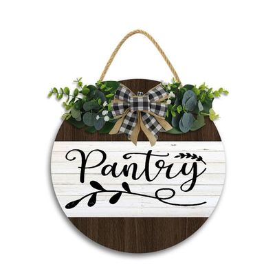 12x12In Pantry Sign,Pantry Sign Wall Art,Wood Plaque Sign Wall Hanging,Pantry Wall Decor,Pantry Sign Decor Kitchen, Modern Rustic Farmhosue Pantry Wall Decoration