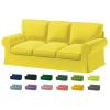 Custom Made Uppland Couch Velvet Replacement Cover Only Fits IKEA Uppland 3 Seat Sofa (Not Ektorp Sofa!!!),Uppland Sofa Cover,Only Cover (Medium Yellow) view 1