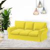Custom Made Uppland Couch Velvet Replacement Cover Only Fits IKEA Uppland 3 Seat Sofa (Not Ektorp Sofa!!!),Uppland Sofa Cover,Only Cover (Medium Yellow) view 4