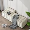 ZYFAB Upholstered Ottoman Bench End of Bed Shoe Bench Tufted Entryway Bench Dining Bench Rectangle Footrest Sofa Stool with Cushion Padded Seat,E,45 * 45 * 43cm view 4