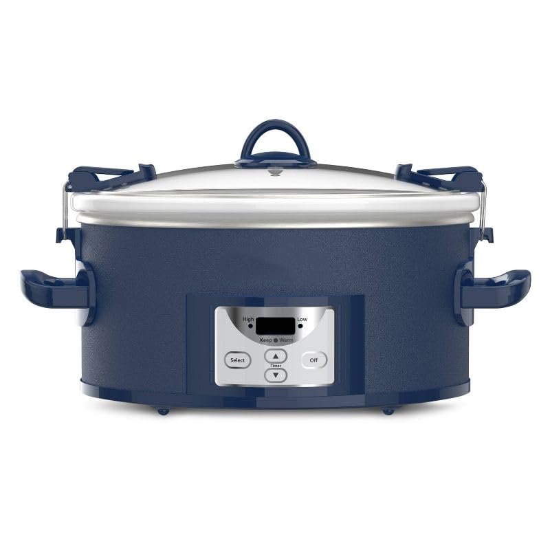 7qt One Touch Cook and Carry Slow Cooker - Blue