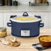 7qt One Touch Cook and Carry Slow Cooker - Blue view 2