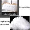 Large Bolster Triangular Headboard Pillow Corduroy Support Backrest Bed Rest Reading Pillow Lumbar Positioning Upholstered for Sitting in Bed,Brown,Queen:59inch/150cm view 3