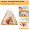1 Pcs Hanging Kitchen Hand Towels, Thanksgiving Super Soft Microfiber Tie Towels Aborbent Washcloth for Bathroom Oven Tea Bar Orange Brown Squirrel Pinecone Maple Leaves Fall view 2