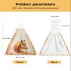 1 Pcs Hanging Kitchen Hand Towels, Thanksgiving Super Soft Microfiber Tie Towels Aborbent Washcloth for Bathroom Oven Tea Bar Orange Brown Squirrel Pinecone Maple Leaves Fall view 3