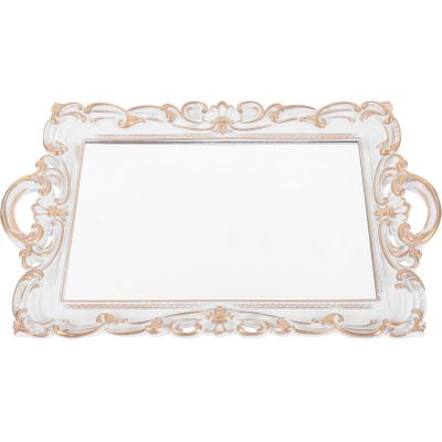 FOMIYES Mirror Tray Decorative Vanity Tray for Cosmetics Jewelry Display Perfume Storage Vintage Style for Desktop Organization and Home Decor