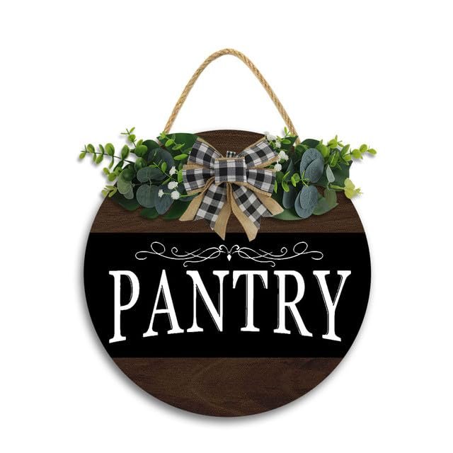 12x12In Pantry Sign,Pantry Sign Wall Art,Wood Plaque Sign Wall Hanging,Pantry Wall Decor,Pantry Sign Decor Kitchen, Modern Rustic Farmhosue Pantry Wall Decoration