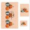3 Piece Bath Towel Set, Hello Pumpkin Towels Set for Bathroom Soft Bath Shower Towels Absorbent Bathroom Towels Set ( 1 Bath Towel, 1 Hand Towel, 1 Washcloth ) Watercolor Fall Orange Lines Painting view 1