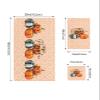 3 Piece Bath Towel Set, Hello Pumpkin Towels Set for Bathroom Soft Bath Shower Towels Absorbent Bathroom Towels Set ( 1 Bath Towel, 1 Hand Towel, 1 Washcloth ) Watercolor Fall Orange Lines Painting view 4