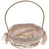 Golden Iron Handheld Flower Basket for Gift Favors Display view 1