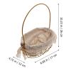 Golden Iron Handheld Flower Basket for Gift Favors Display view 2
