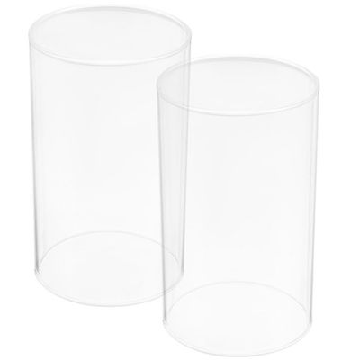 DOITOOL Glass Votive Candle Cover 2pcs Candle Shades Open Ended Home Decorative Dining Room Light Fixture