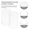DOITOOL Glass Votive Candle Cover 2pcs Candle Shades Open Ended Home Decorative Dining Room Light Fixture view 4