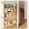 Freestanding Bookshelf, Wooden Magazine Display Cabinet Book Rack, Bedroom and Office Furniture Cubes Storage Shelves, Modern Houseware (Color : Natural, Size : 50x10x145cm) view 2