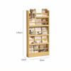 Freestanding Bookshelf, Wooden Magazine Display Cabinet Book Rack, Bedroom and Office Furniture Cubes Storage Shelves, Modern Houseware (Color : Natural, Size : 50x10x145cm) view 3