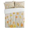 3 Piece Bedding Set,Daisy Floral Summer Flowers Retro Linen Breathable Duvet Cover Super Soft Pillow Shams,Farm Bee Plant Washable Bed Sets All Seasons for Bedroom Dorm Hotel RV view 4