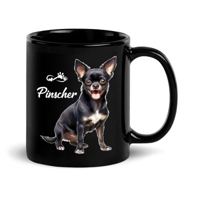 Personalized Chihuahua Black Coffee Mug Cup With Name, Customized Chihuahua Ceramic Mug 11 Oz 15 Oz, Chihuahua Dog Lover Coffee Cup Gift For Dog Dad Dog Mom, Chihuahua Pet Travel Mug, Chihuahua Mugs