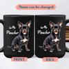 Personalized Chihuahua Black Coffee Mug Cup With Name, Customized Chihuahua Ceramic Mug 11 Oz 15 Oz, Chihuahua Dog Lover Coffee Cup Gift For Dog Dad Dog Mom, Chihuahua Pet Travel Mug, Chihuahua Mugs view 2