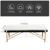 HOMBYS Memory Foam Massage Bed Mattress Topper with Cooling Rayon Derived from Bamboo Cover, Lash Bed Table Mattress Topper with Elastic Bands, Cushion Only, White, 73" x 24" view 2