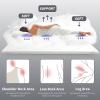 HOMBYS Memory Foam Massage Bed Mattress Topper with Cooling Rayon Derived from Bamboo Cover, Lash Bed Table Mattress Topper with Elastic Bands, Cushion Only, White, 73" x 24" view 4