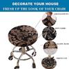 Bar Stool Covers Round Set Of 2/4/6 Pcs ,Stretch Bar Stool Seat Covers Round Washable Stool Cushion Slipcover With Elastic Vanity Round Bar Chair Covers Protector Cover ( Color : #19 , Size : 4pcs ) view 3