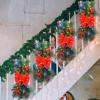 BestAlice Christmas Swags, Prelit Stairway Swag Trim, Cordless Prelit Stairs Decoration Christmas LED Wreath, Artificial Christmas Wreaths for Indoor Outdoor Family Holiday Decoration(Style 2) view 2