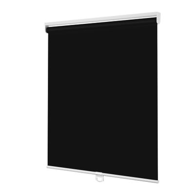 Boolegon Blackout Roller Blinds for Windows, Cordless Pull Down Roller Shades Thermal Insulated UV Protection Fabric Blinds for French Door, Living Room, Black, 48" W x 30" H