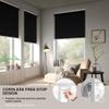 Boolegon Blackout Roller Blinds for Windows, Cordless Pull Down Roller Shades Thermal Insulated UV Protection Fabric Blinds for French Door, Living Room, Black, 48" W x 30" H view 4