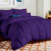 AHJ Beddings Twin XL Size 8 Piece Bed in a Bag - 500GSM Comforter Set with 30 inch Extra Deep Fitted, Flat, Bed Skirt, Pillowcases & Shams, 600 Thread Count, Egyptian Cotton, Purple view 1