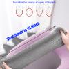 AOKLEY 2 Pcs Thicken Toilet seat Cover Cushion Pads, Washable and Comfortable Toilet Seat Cover Pads, Fits Most Size Toilet Lids for Bathroom (Blue) view 4